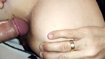 Husband And Friend Thoroughly Assfuck Amateur Milf Wife In Erotic Lingerie From Pov Close Up!