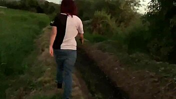 Morrita getting wild on the hill outdoors.