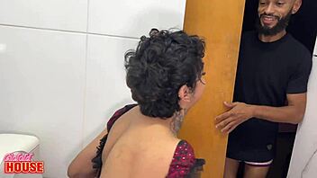 this young brunette loves banging her cuck boyfriend with another guy, oops!