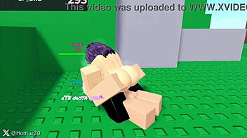 They take a woman with purple hair in this anime hentai