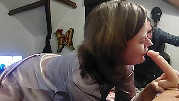 Satin panties and dress, intense French girl passion