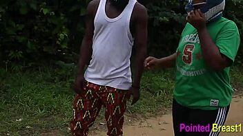 Sex in the bush so good. What's next for this hairy big tits babe?