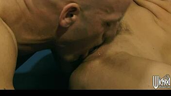 Jessica Drake Wrestles Trainer for Rough Ground Sex