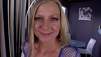 sexy blonde engages in rough sex with friend, leading to wet orgasms and pussy play