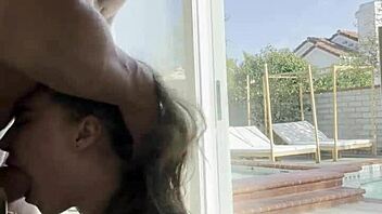 Eden ivy casually enjoys anal with her lover, moaning and spitting during assfucking