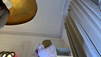 Hot sexy skinny girl meets lesbian girlfriend for fake porn shoot, no panties 😏