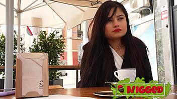 Sofia Mayers plays with herself in public before hardcore anal