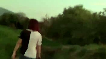 Morrita getting wild on the hill outdoors.