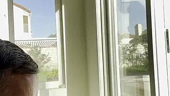 Eden ivy casually enjoys anal with her lover, moaning and spitting during assfucking