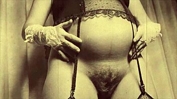 Vintage Dark London interracial pregnant threesome in swinging sixties shadows