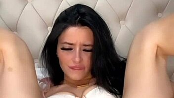 Slutty American exchange student fingers herself to orgasm in wild solo action.