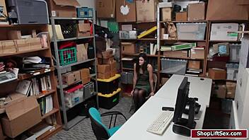 Shoplifter Caught and Drilled Hard by Officer