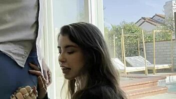 Eden ivy casually enjoys anal with her lover, moaning and spitting during assfucking