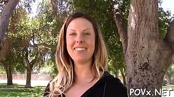 Newly legal teen 18+ gets down with hardcore POV sucking action.