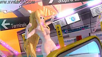 Hatsune miku rin and luka nude in tricolore airline