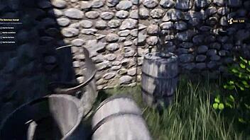 In this let's play video, clothes get ripped during striptease leading to blowjob and cumshot on pussy