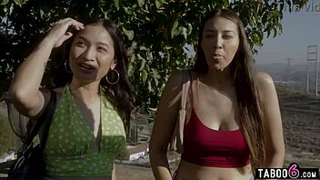 Stepsisters Sneak Into a Celebrity’s Home for a Private Tour. They End Up Screwing in a Wild Threesome!