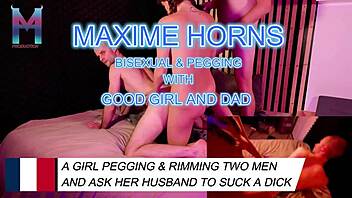 Bi-curious fantasies EXPLODE with first-time sucking, pegging, and DOUBLE PENETRATION!