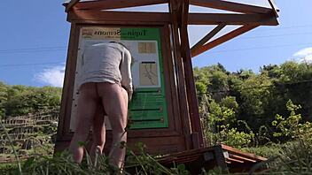 He takes me hard by the roadside, so risky! 🔥