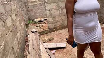 Mason fucks the site owner outdoors with a creampie 😏