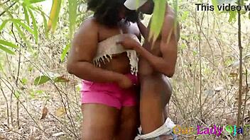 How did Edet fuck village princess in bush? Another wild African bbw sex tape!