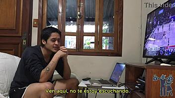 Let me see that monster cock while watching the game!