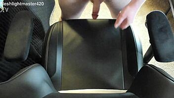 i watch the massive cum spray from his huge cock in the bedroom