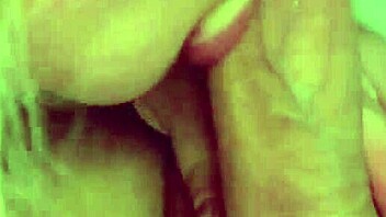 Sexy blonde gives wet blowjob