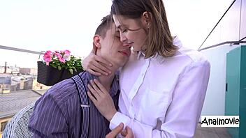 new exclusive scene funky town pornstar performs bj on hotel balcony and anal on sofa