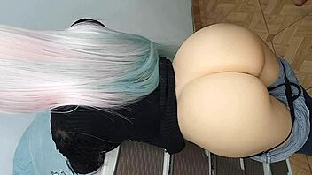 Stepdaughter teases me with her virgin ass