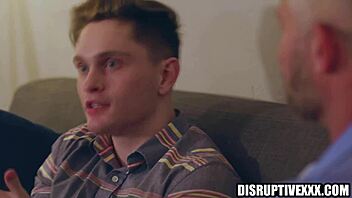 Horny white chick fucks black stud, bent over with shaved pussy, gets facial.