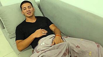 I got careless and ended up with a hard cock - facial cumshot
