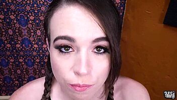 BDSM Pain Slave Brooke Johnson Plays With Piss And Eats Ass Before Getting Tied Up