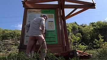 He takes me hard by the roadside, so risky! 🔥