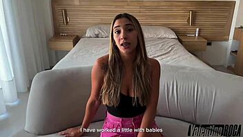 desperate babysitter gets her pussy drilled with my big cock to get the job