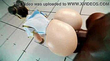 Chun-li with big tits takes monster cock