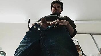 watch me sneak around the shop to jerk myself off gigantic cumshot