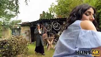 Hunt4k pov banging hot brunette outdoors