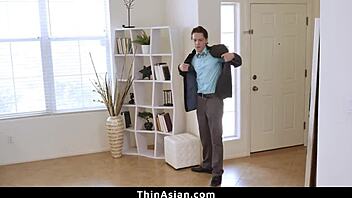 Thinasian Punishes Petite Teens with Monster Cock Blowjob