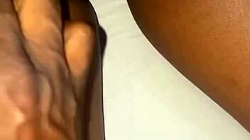 Her reactions when the vibrator touches her pussy?