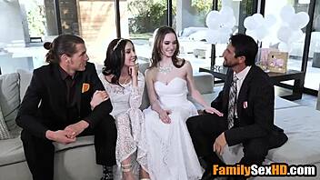 lesbian brides, are you ready for a foursome with stepfathers?