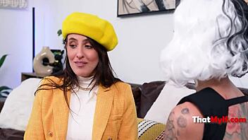 Charlie Valentine and Aubree Valentine Persuade with Strapon Fucking