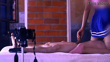 Student and Stepmother Sharing Soft Caresses on Sofa