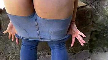 Ella Drops Jeans For Rough Anal Outdoors!