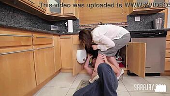 Housewife Sara Jay exclaims, 'I need that big pipe in my wet pussy now!'