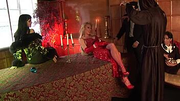 i join mega-orgy with stacey saran, sabrina sweet, lilli love for anal and blowjob fun.