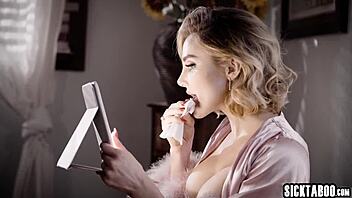 i'm horny blonde camgirl kenzie anne fucking big black cock husband isiah maxwell with kenna james