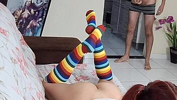 My half-sistah studies without panties, oops!