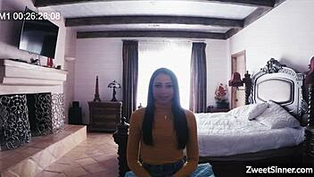 Ella Nova spreads her pussy for neighbor Nathan Bronson's monster cock, leading to intense orgasms