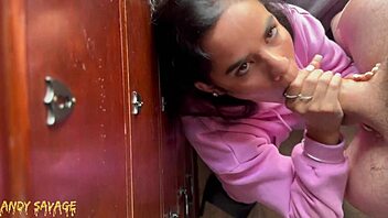 Happy Latina Sucks Boyfriend For Facial